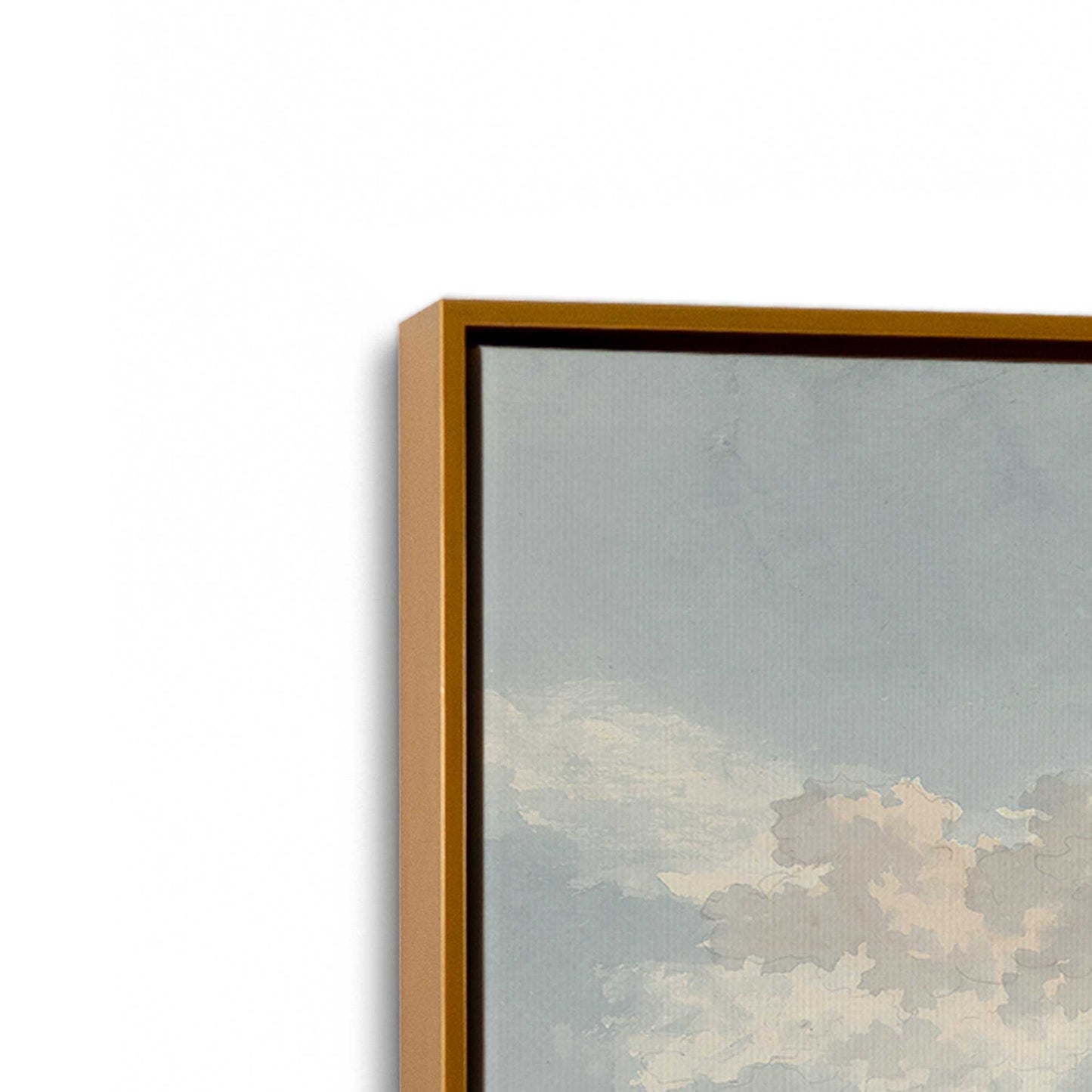 [Color:Polished Gold], Picture of art in a Polished Gold frame at an angle