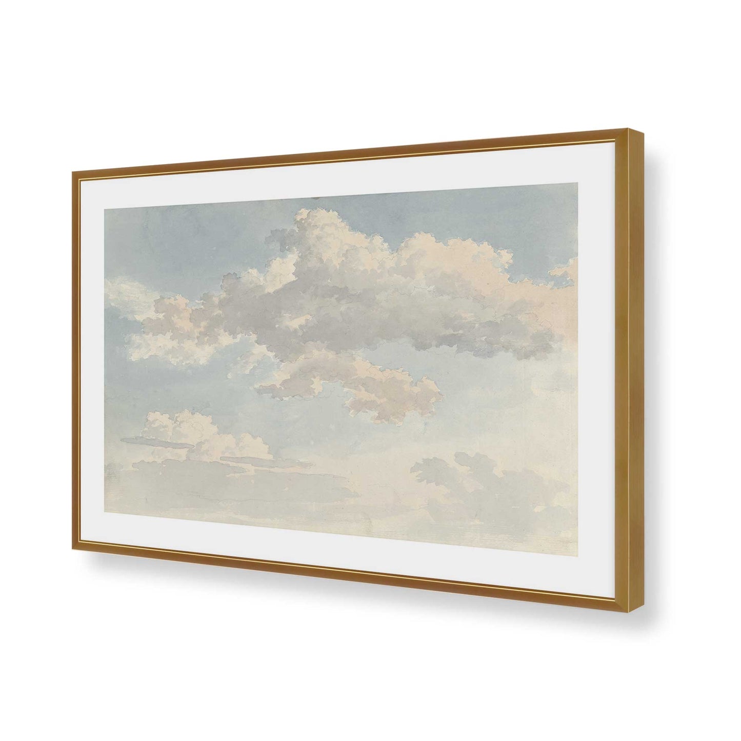 [Color:Polished Gold], Picture of art in a Polished Chrome frame of the corner