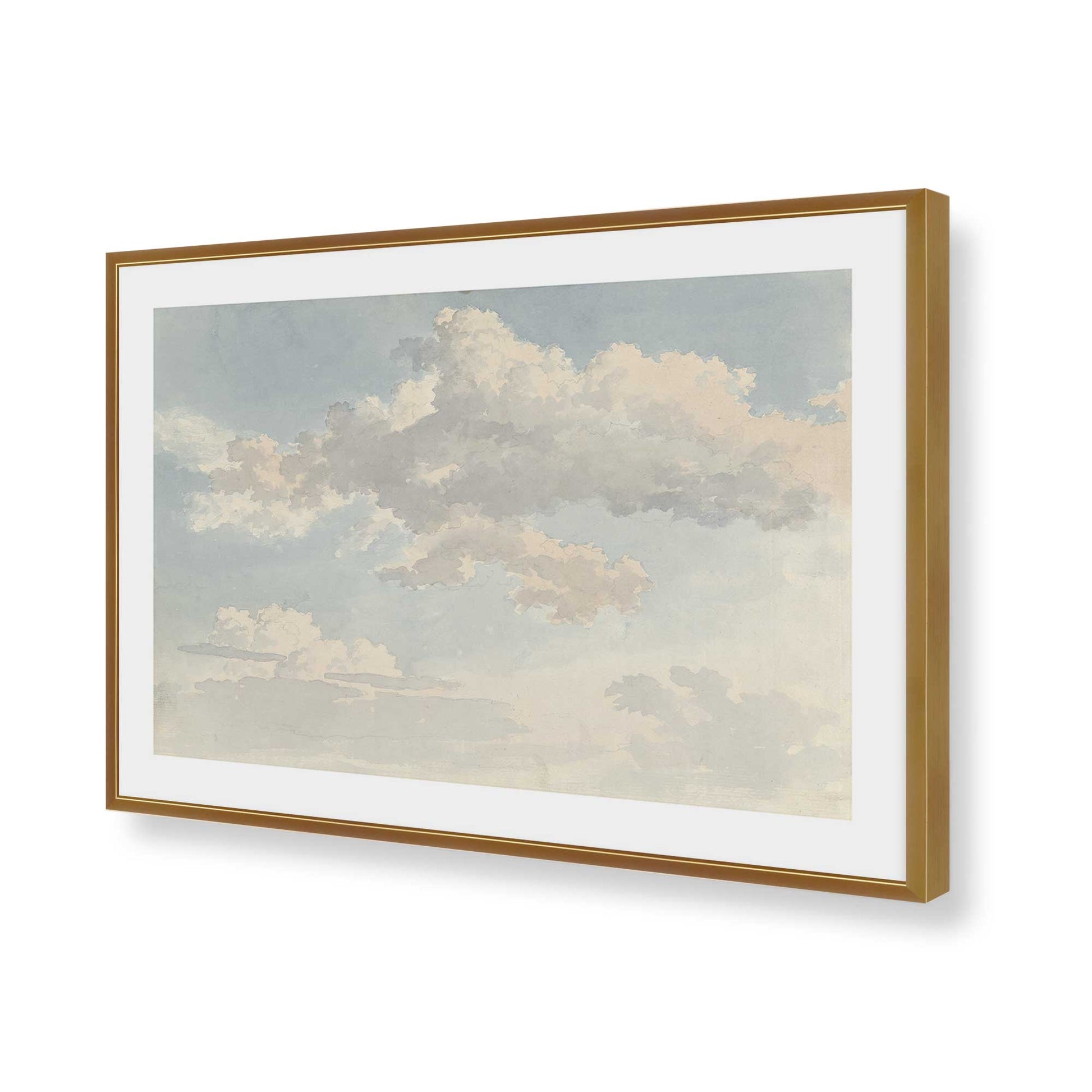 [Color:Polished Gold], Picture of art in a Polished Chrome frame of the corner