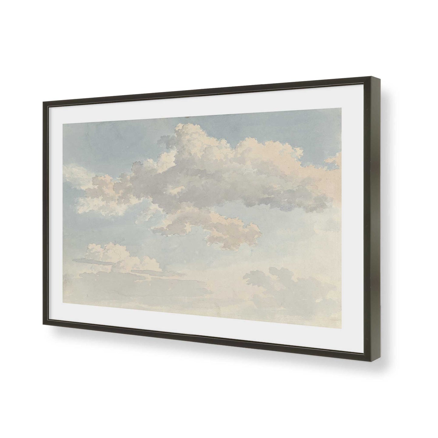 [Color:Satin Black], Picture of art in a Polished Chrome frame of the corner