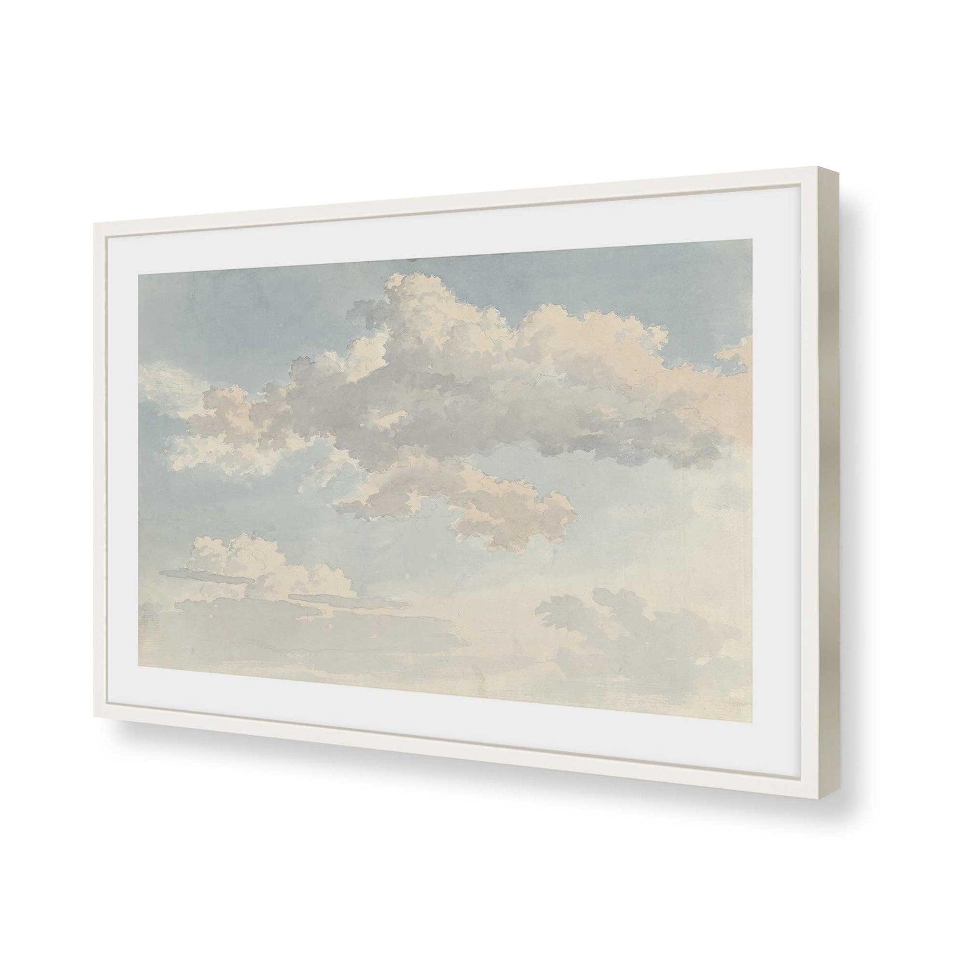 [Color:Opaque White], Picture of art in a Polished Chrome frame of the corner
