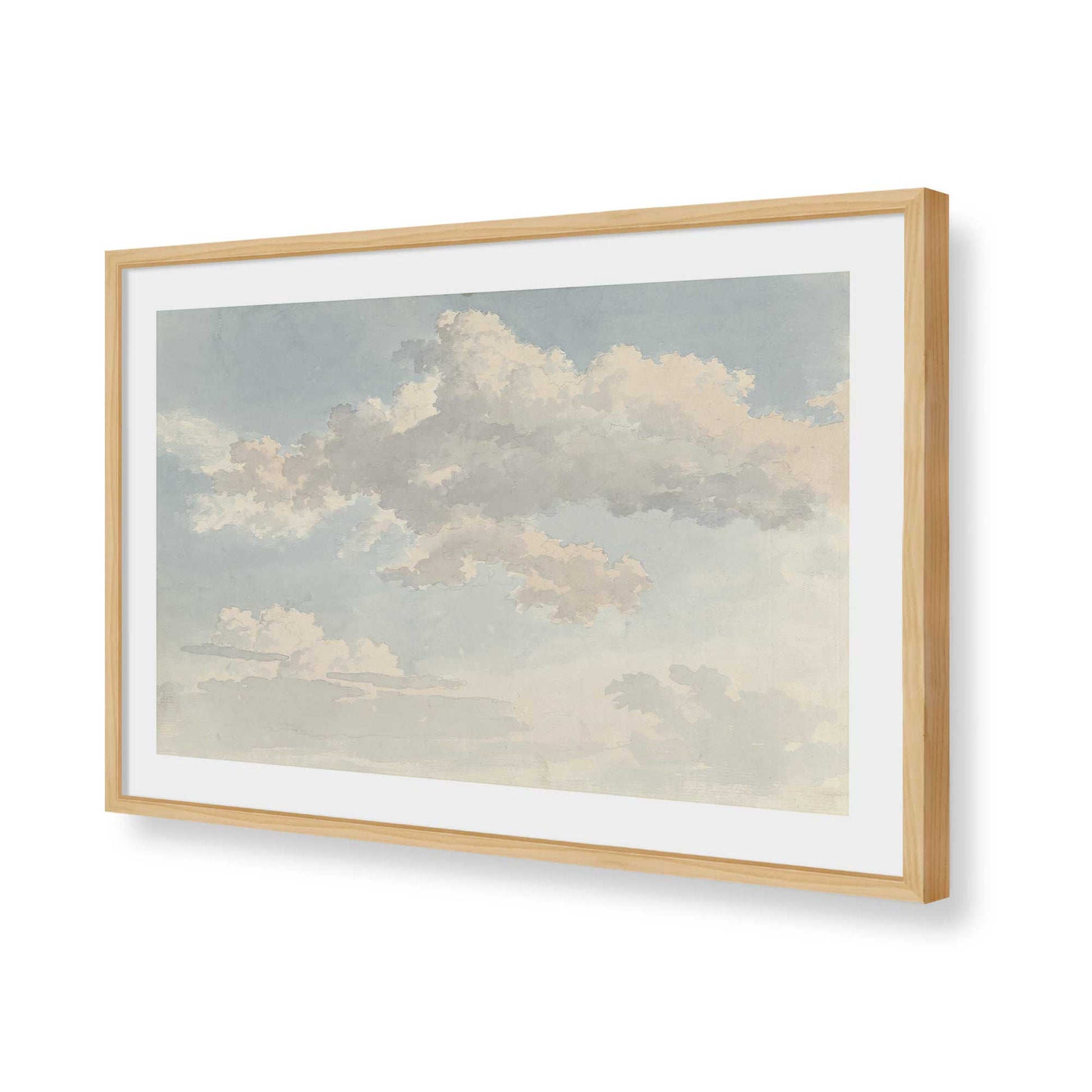 [Color:American Maple], Picture of art in a Polished Chrome frame of the corner