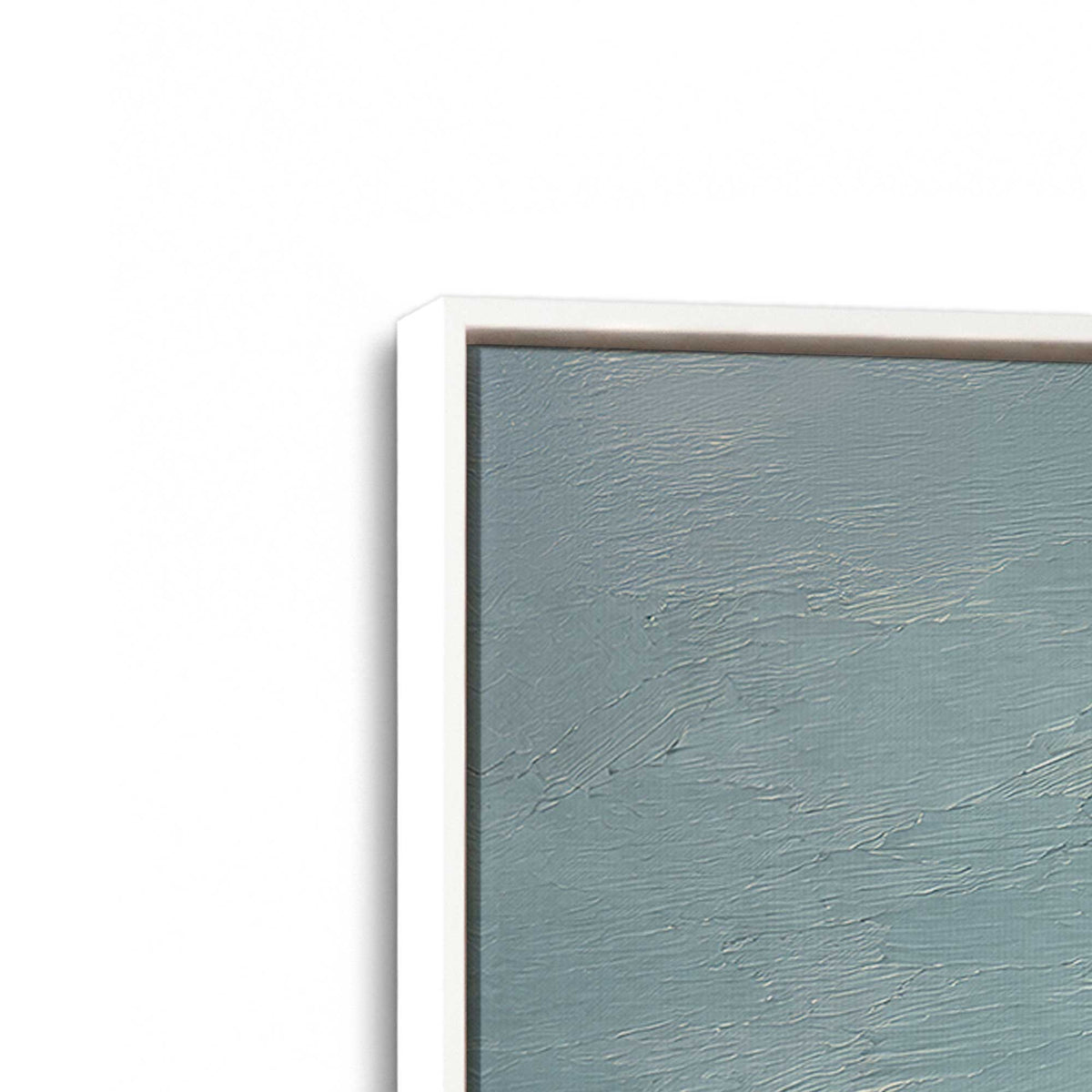 [Color:Opaque White], Picture of art in a White frame at an angle