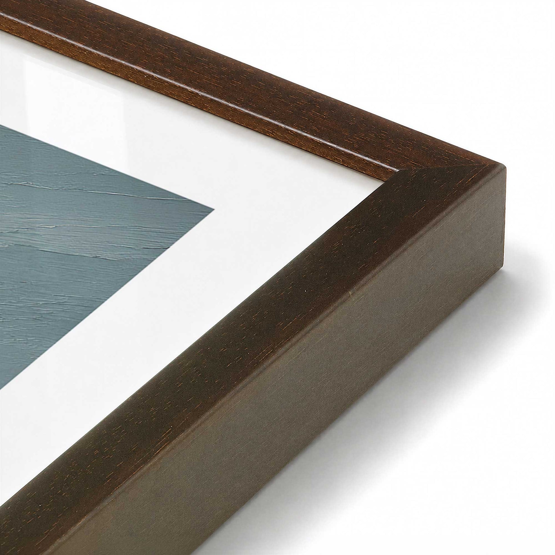 [Color:Brown], Picture of art in a Brown frame at an angle