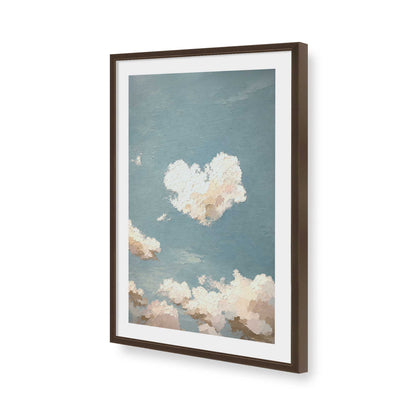 [Color:Brown], Picture of art in a Brown frame of the corner