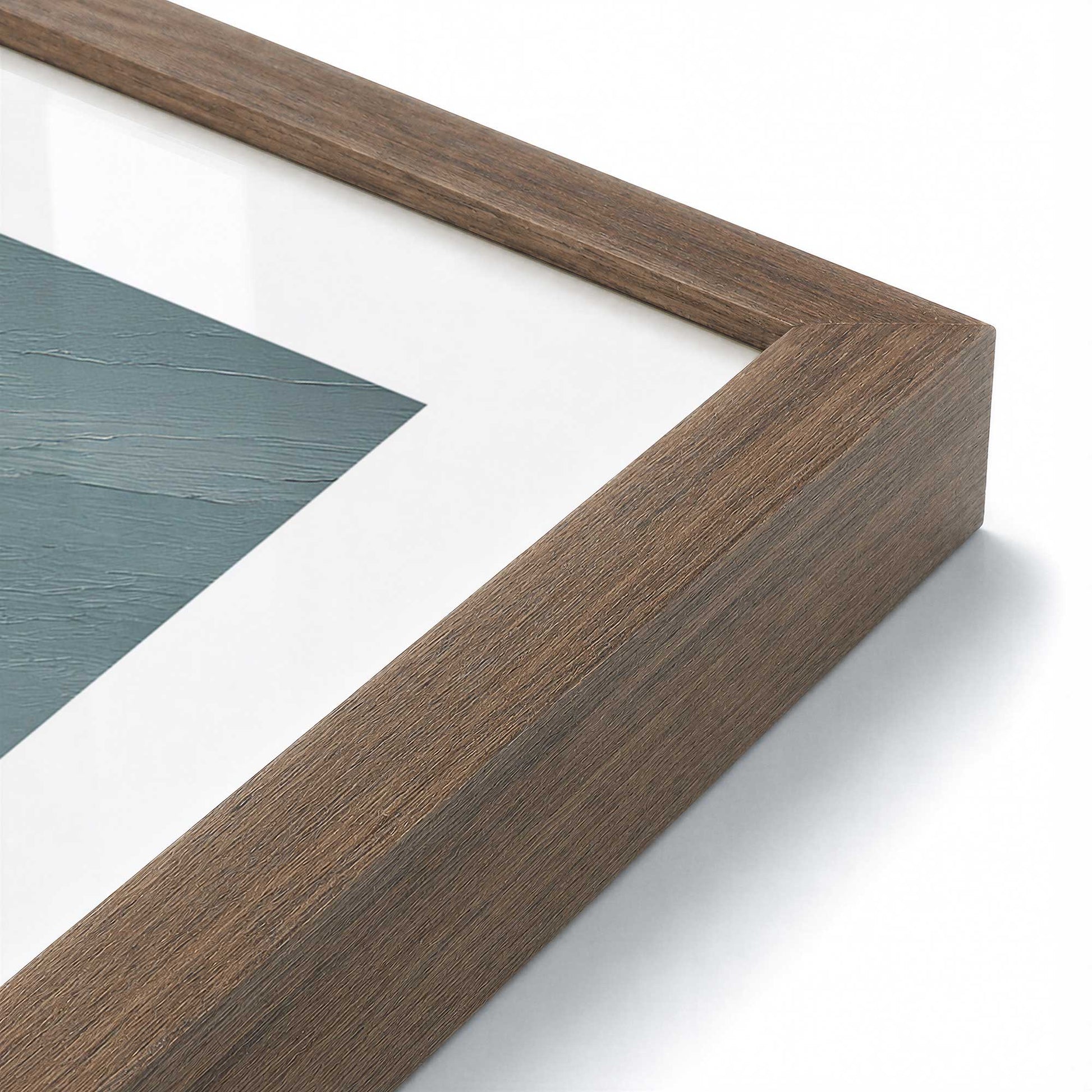 [Color:Walnut], Picture of art in a Walnut frame at an angle