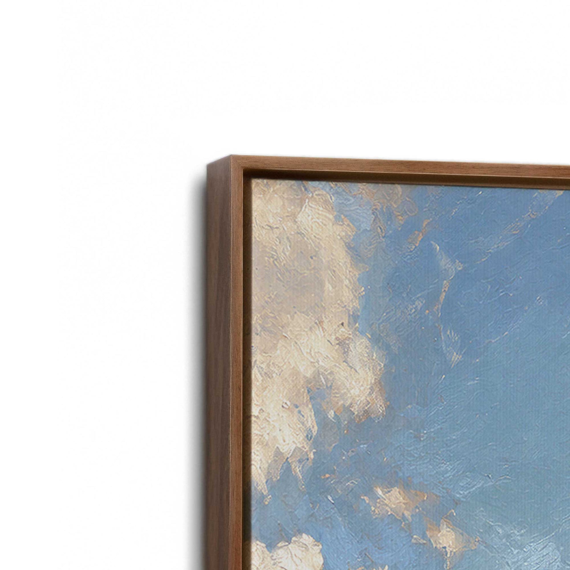 [Color:Walnut], Picture of art in a Walnut frame at an angle