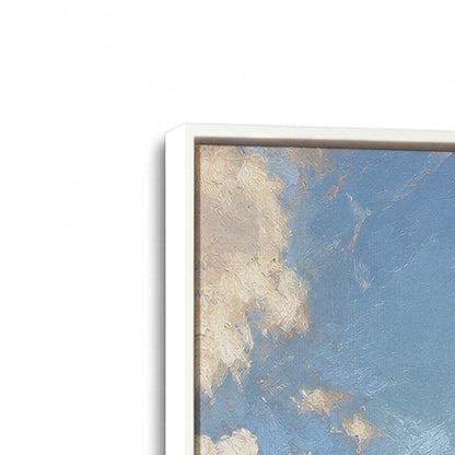[Color:Opaque White], Picture of art in a White frame at an angle