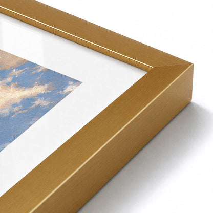 [Color:Polished Gold], Picture of art in a Polished Gold frame at an angle