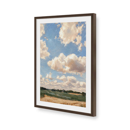[Color:Brown], Picture of art in a Brown frame of the corner