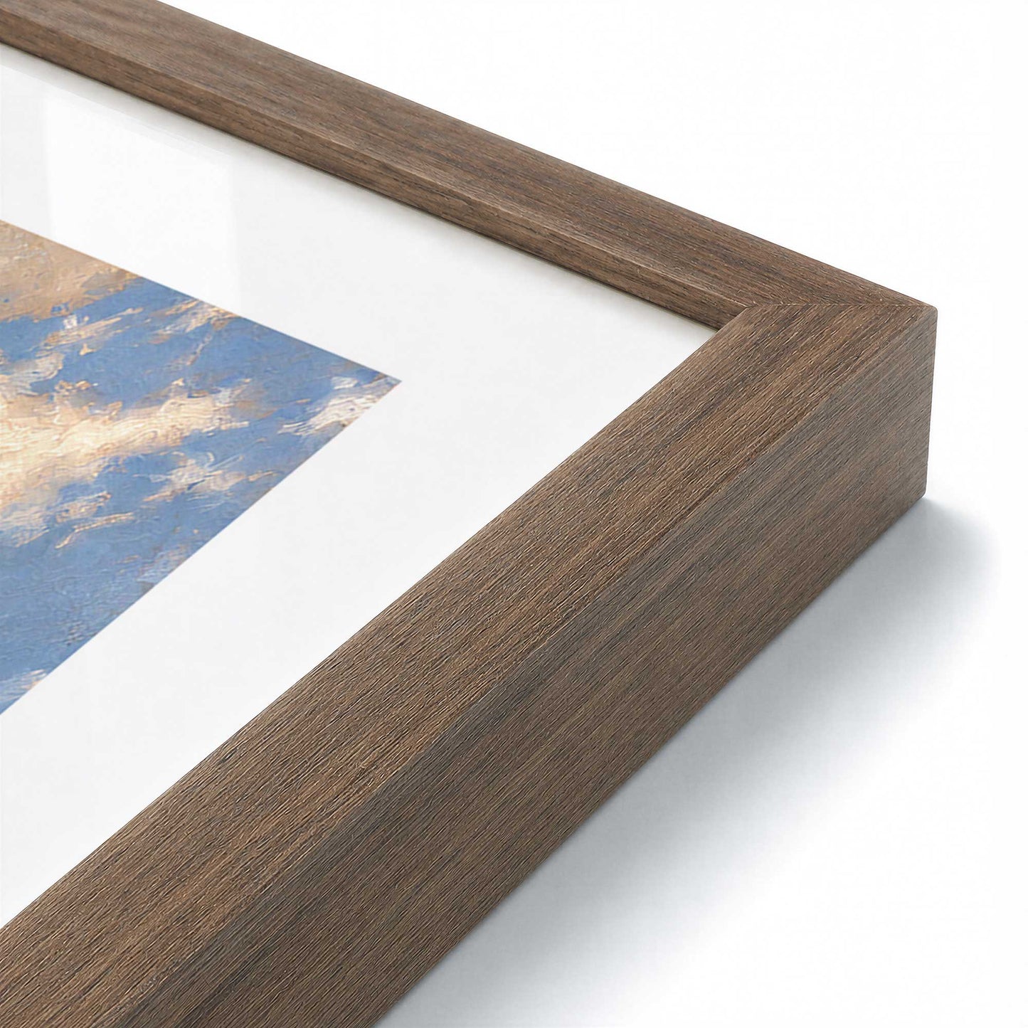 [Color:Walnut], Picture of art in a Walnut frame at an angle