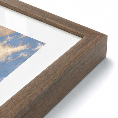 [Color:Walnut], Picture of art in a Walnut frame at an angle