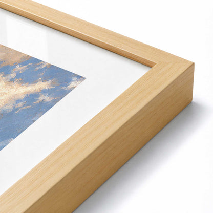 [Color:American Maple], Picture of art in a American Maple frame at an angle
