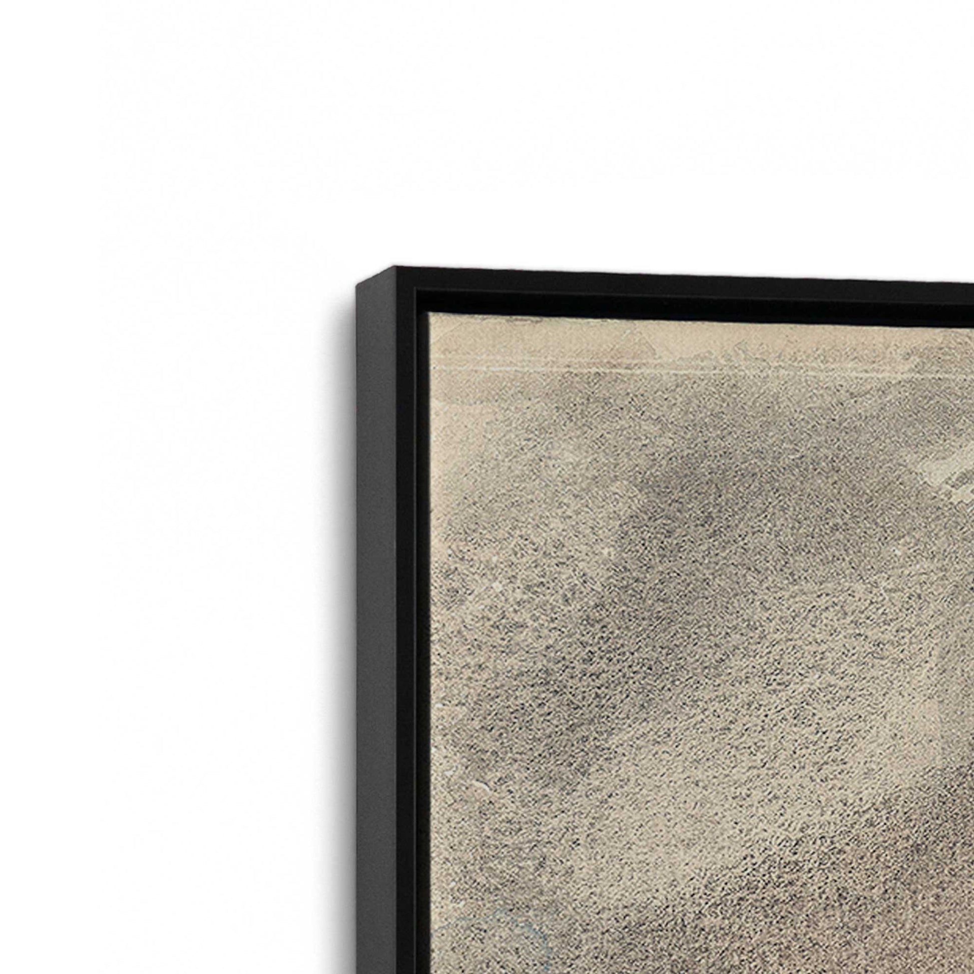 [Color:Satin Black], Picture of art in a Satin Black frame at an angle