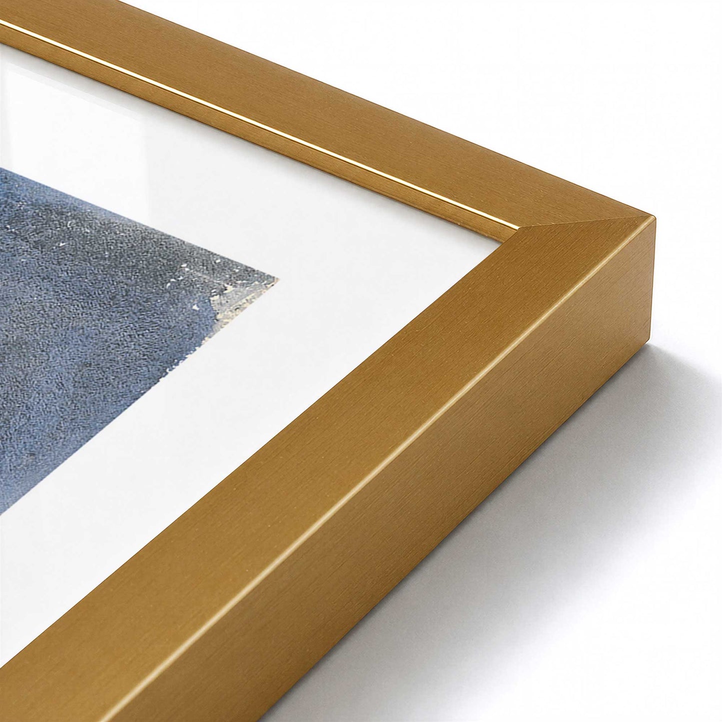 [Color:Polished Gold], Picture of art in a Polished Gold frame at an angle