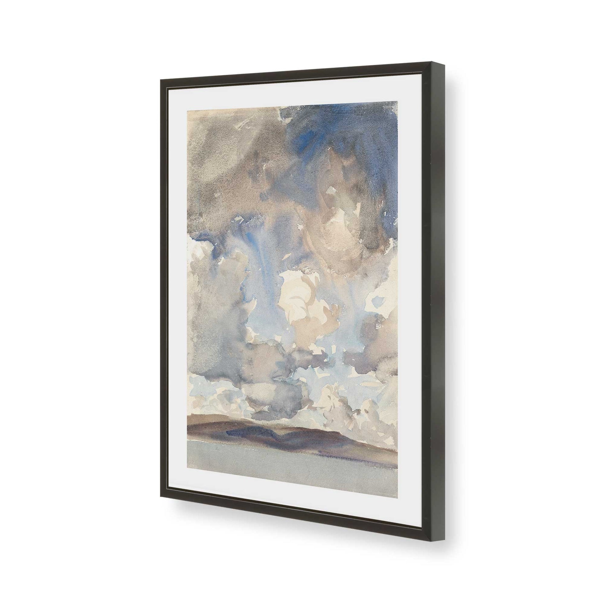 [Color:Satin Black], Picture of art in a Satin Black frame of the corner