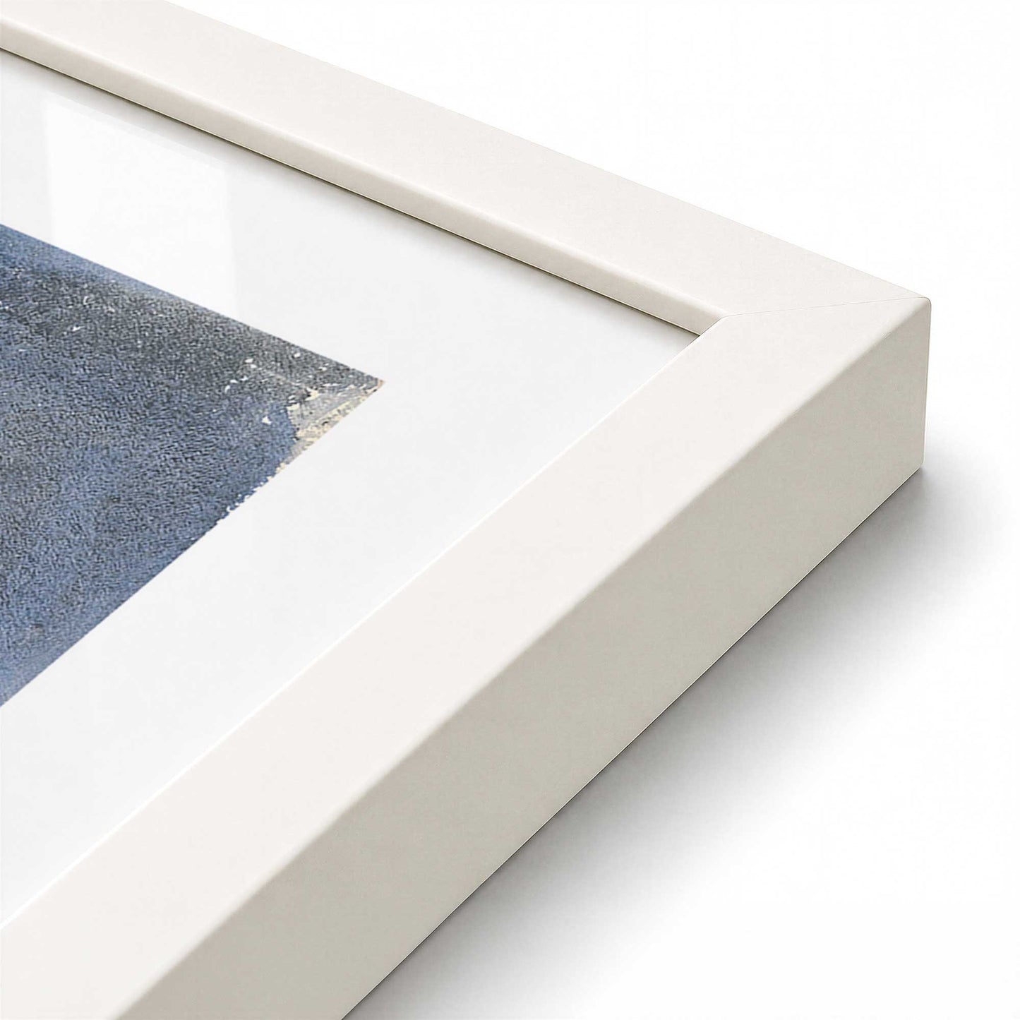 [Color:Opaque White], Picture of art in a Opaque White frame at an angle