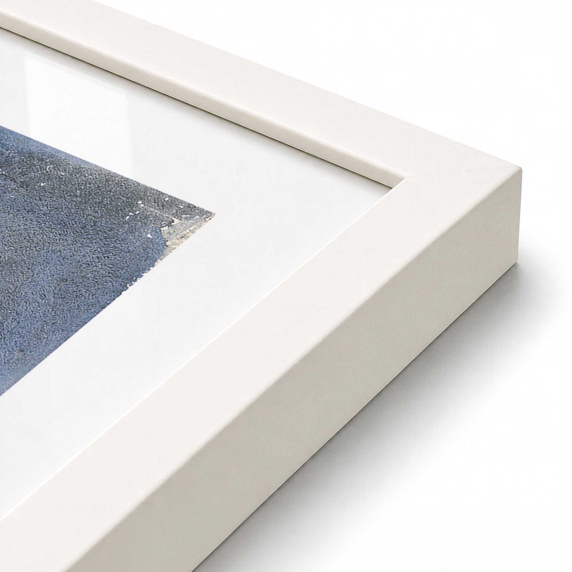 [Color:Opaque White], Picture of art in a Opaque White frame at an angle