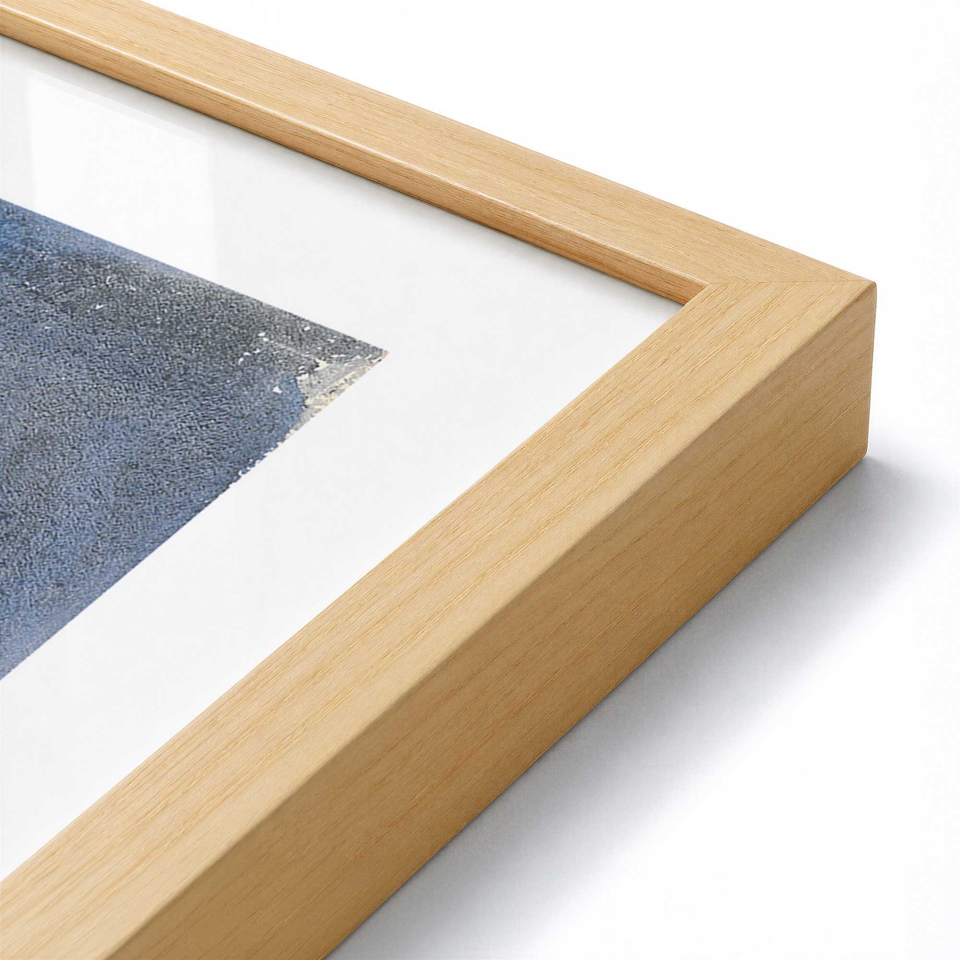 [Color:American Maple], Picture of art in a American Maple frame at an angle