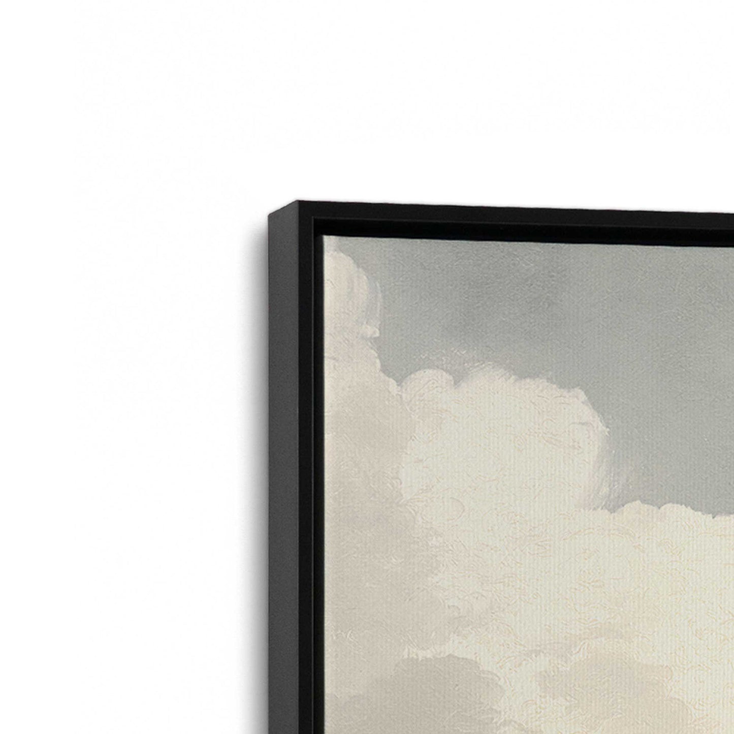 [Color:Satin Black], Picture of art in a Satin Black frame at an angle
