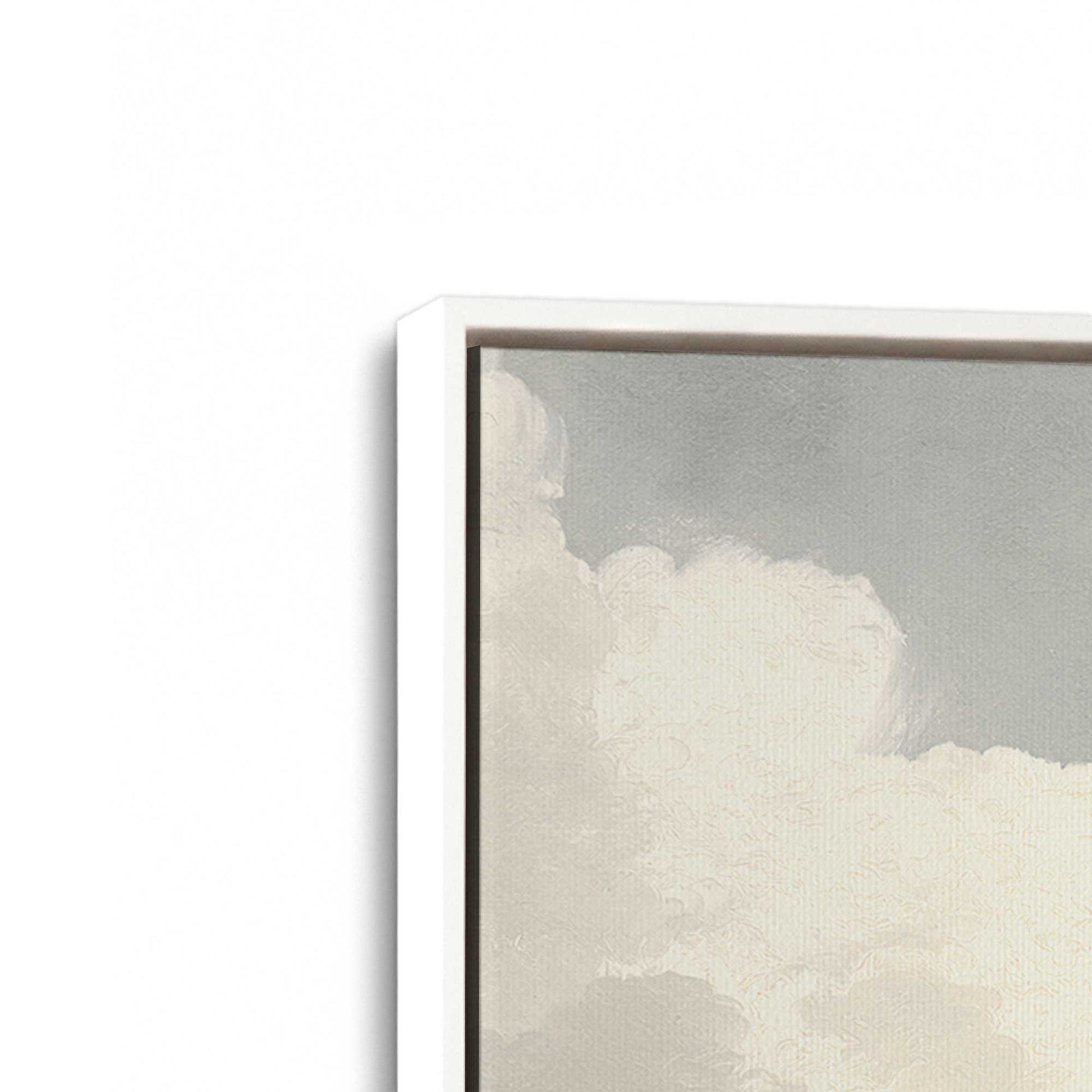 [Color:Opaque White], Picture of art in a White frame at an angle