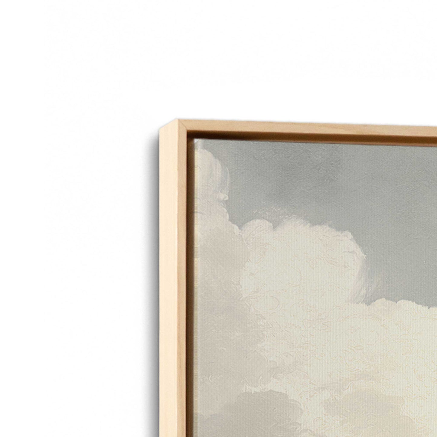 [Color:American Maple], Picture of art in a American Maple frame at an angle