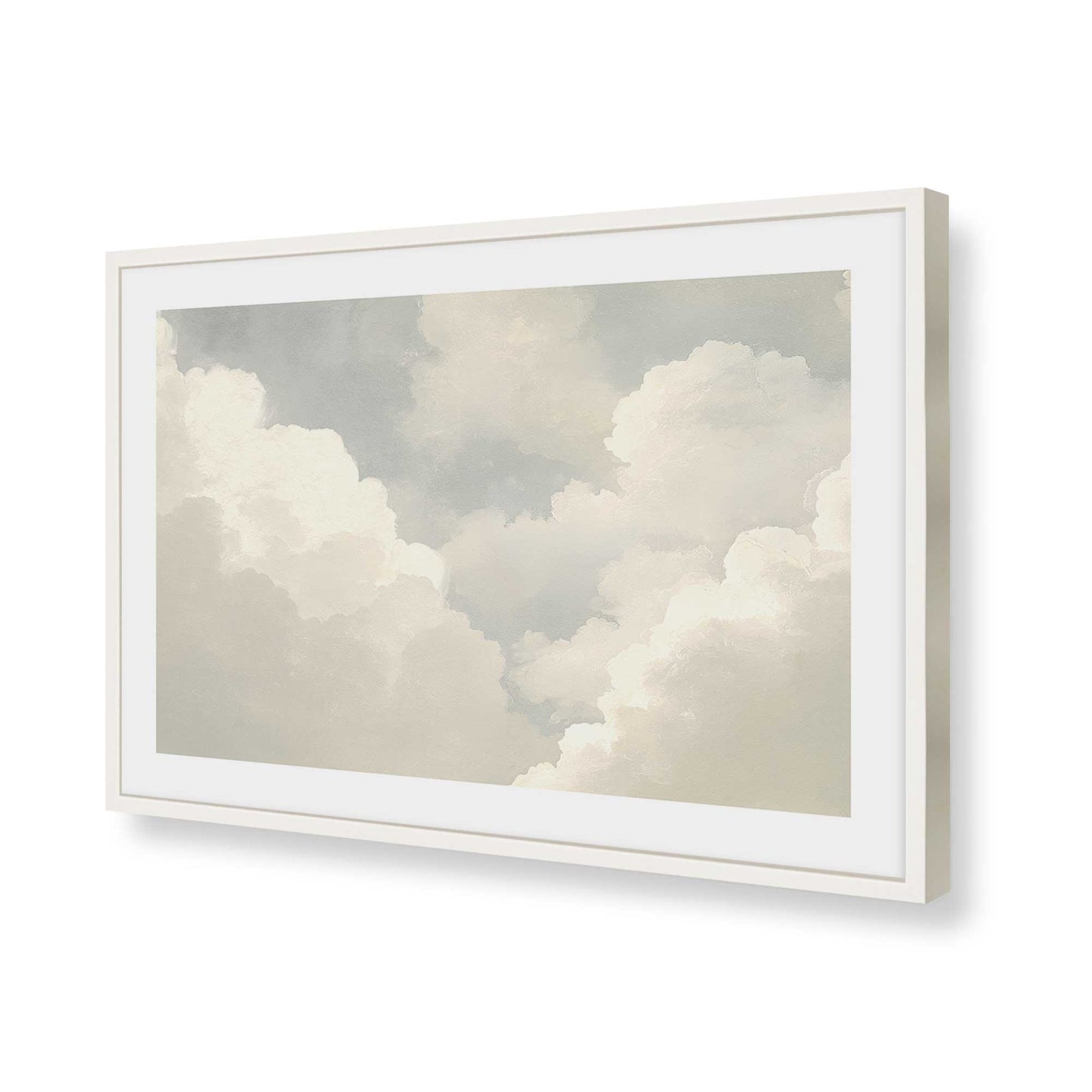 [Color:Opaque White], Picture of art in a Polished Chrome frame of the corner