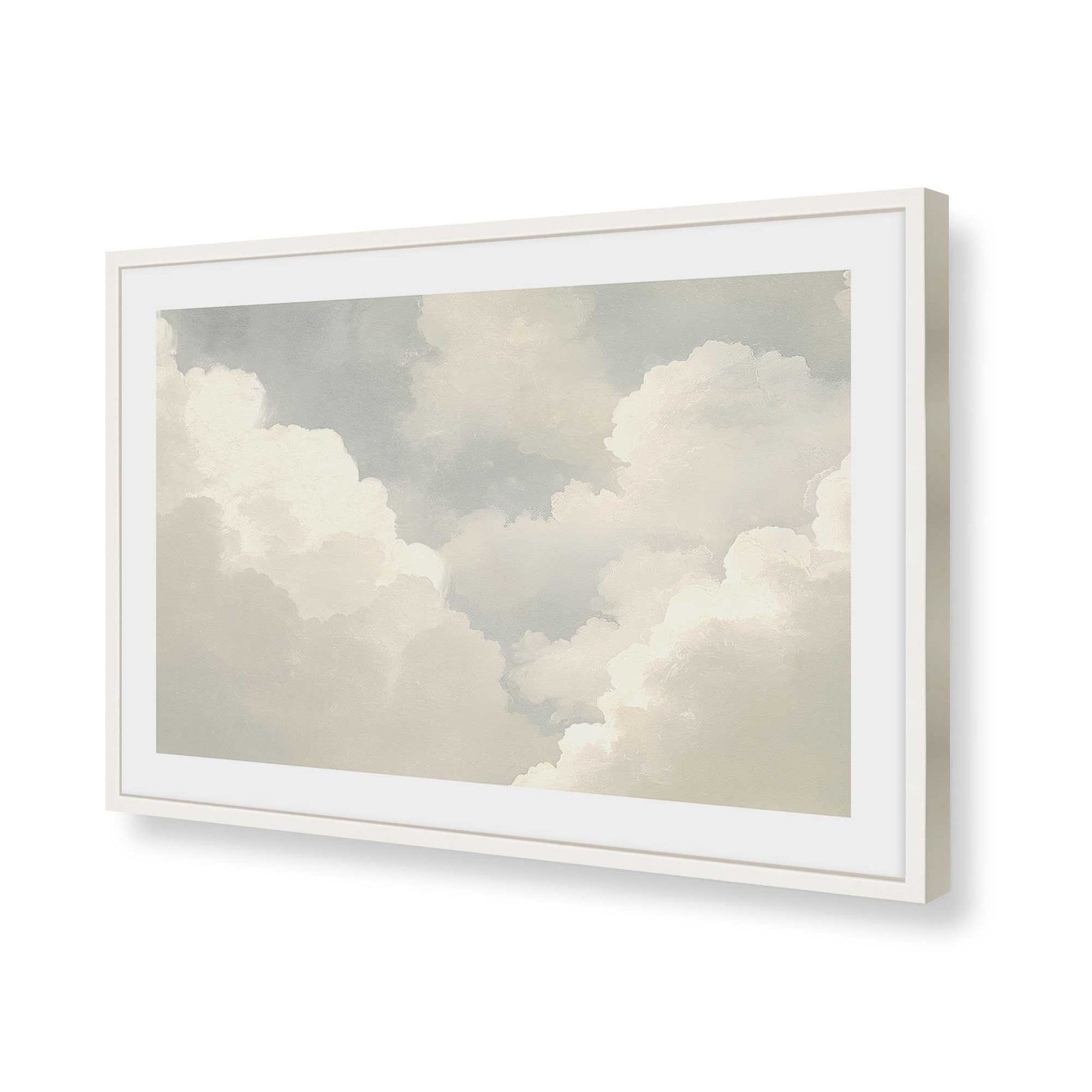 [Color:Opaque White], Picture of art in a Polished Chrome frame of the corner