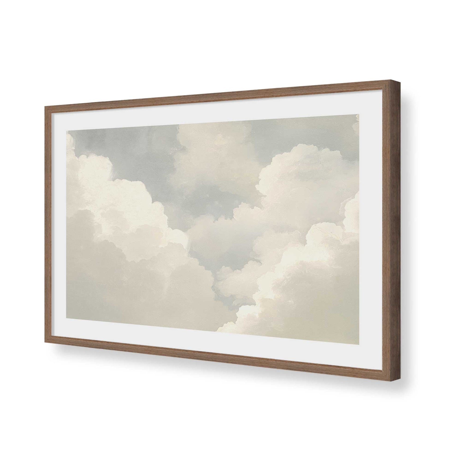 [Color:Walnut], Picture of art in a Polished Chrome frame of the corner