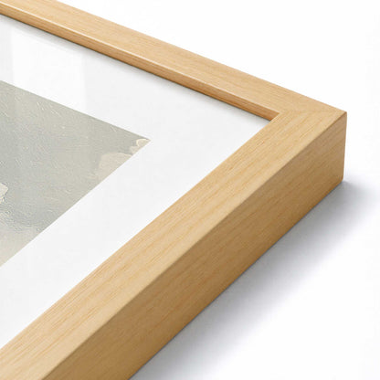 [Color:American Maple], Picture of art in a Polished Chrome frame at an angle