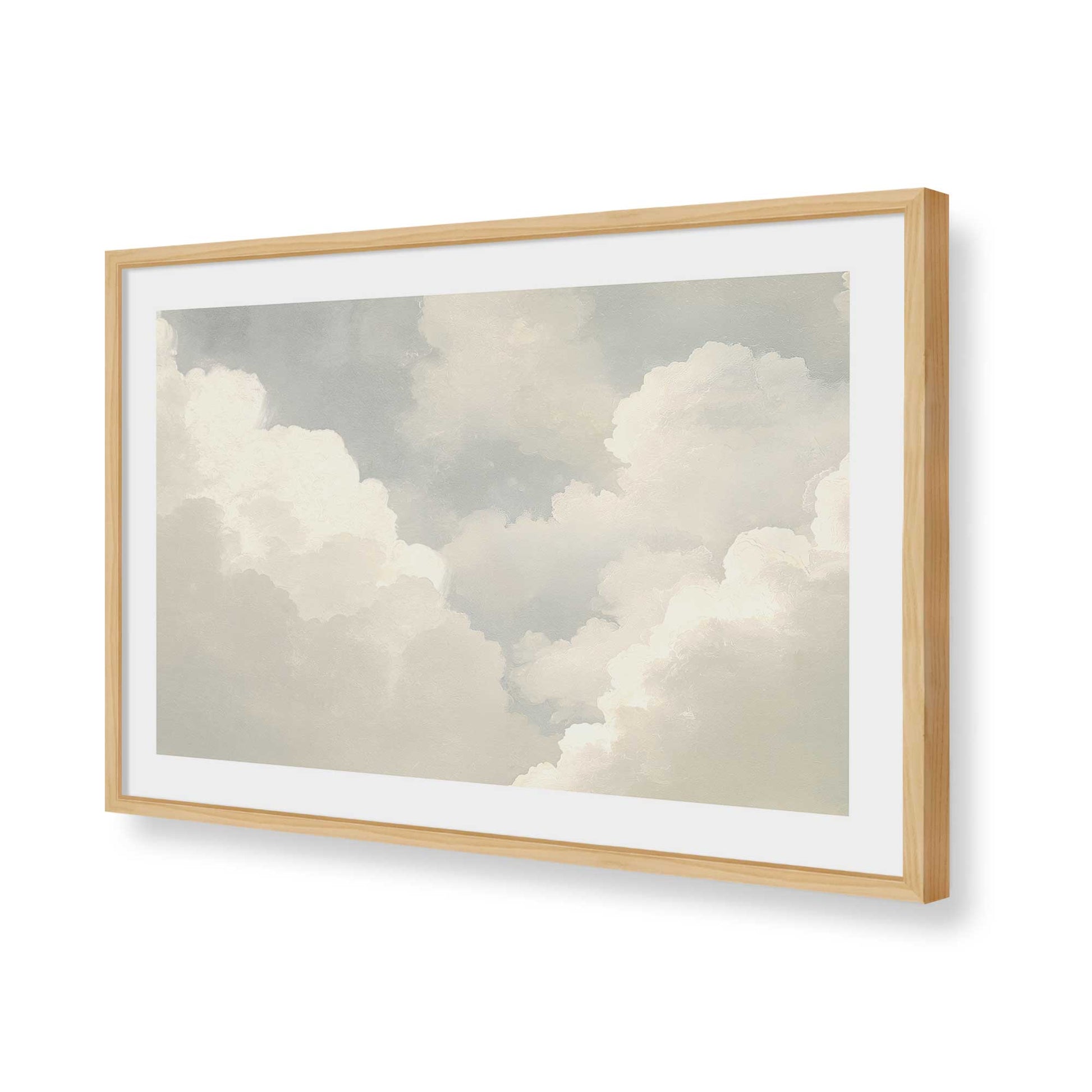 [Color:American Maple], Picture of art in a Polished Chrome frame of the corner