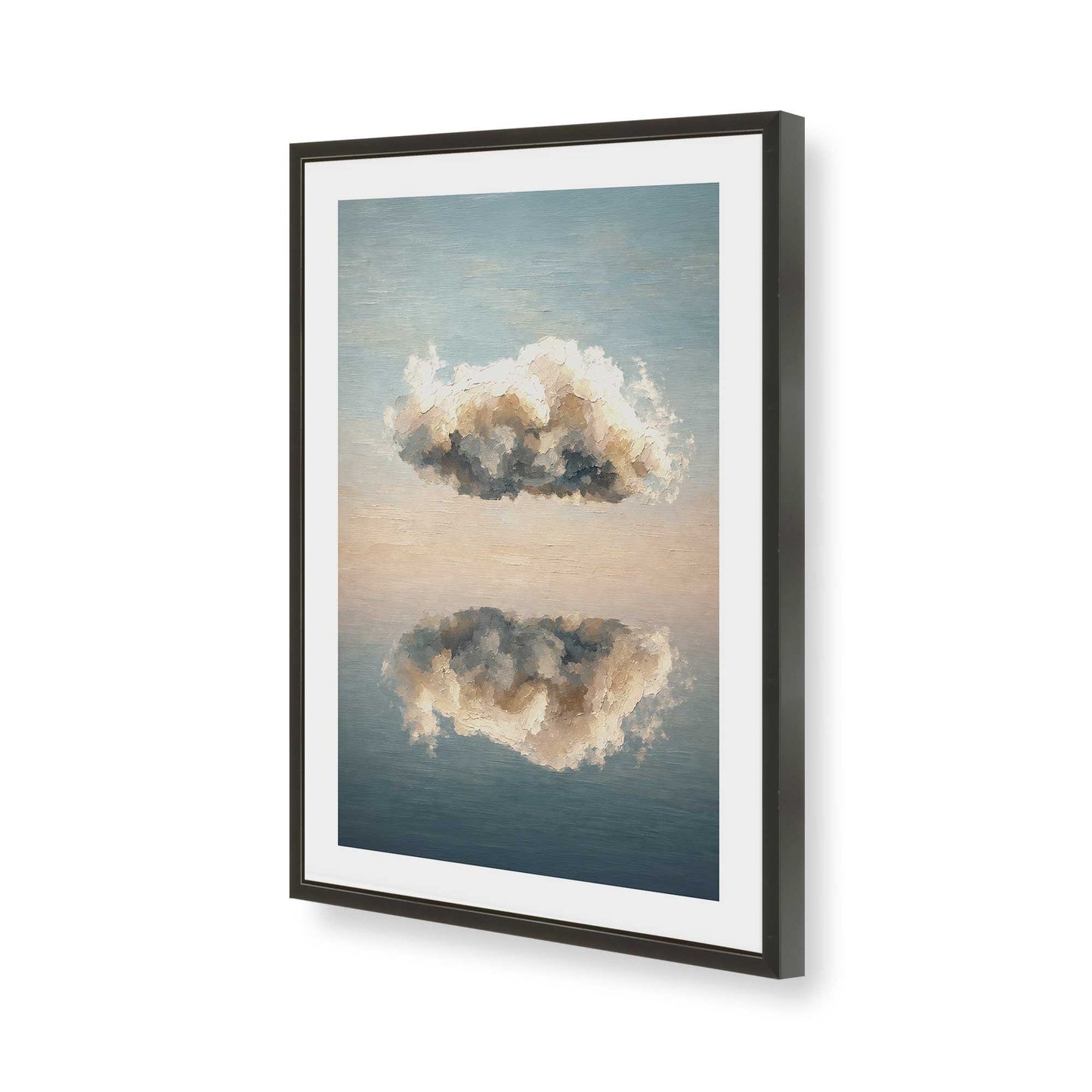 [Color:Satin Black], Picture of art in a Satin Black frame of the corner