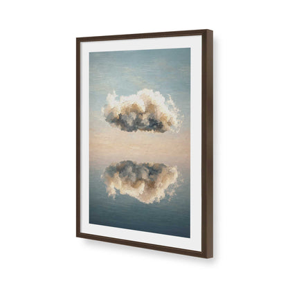 [Color:Brown], Picture of art in a Brown frame of the corner