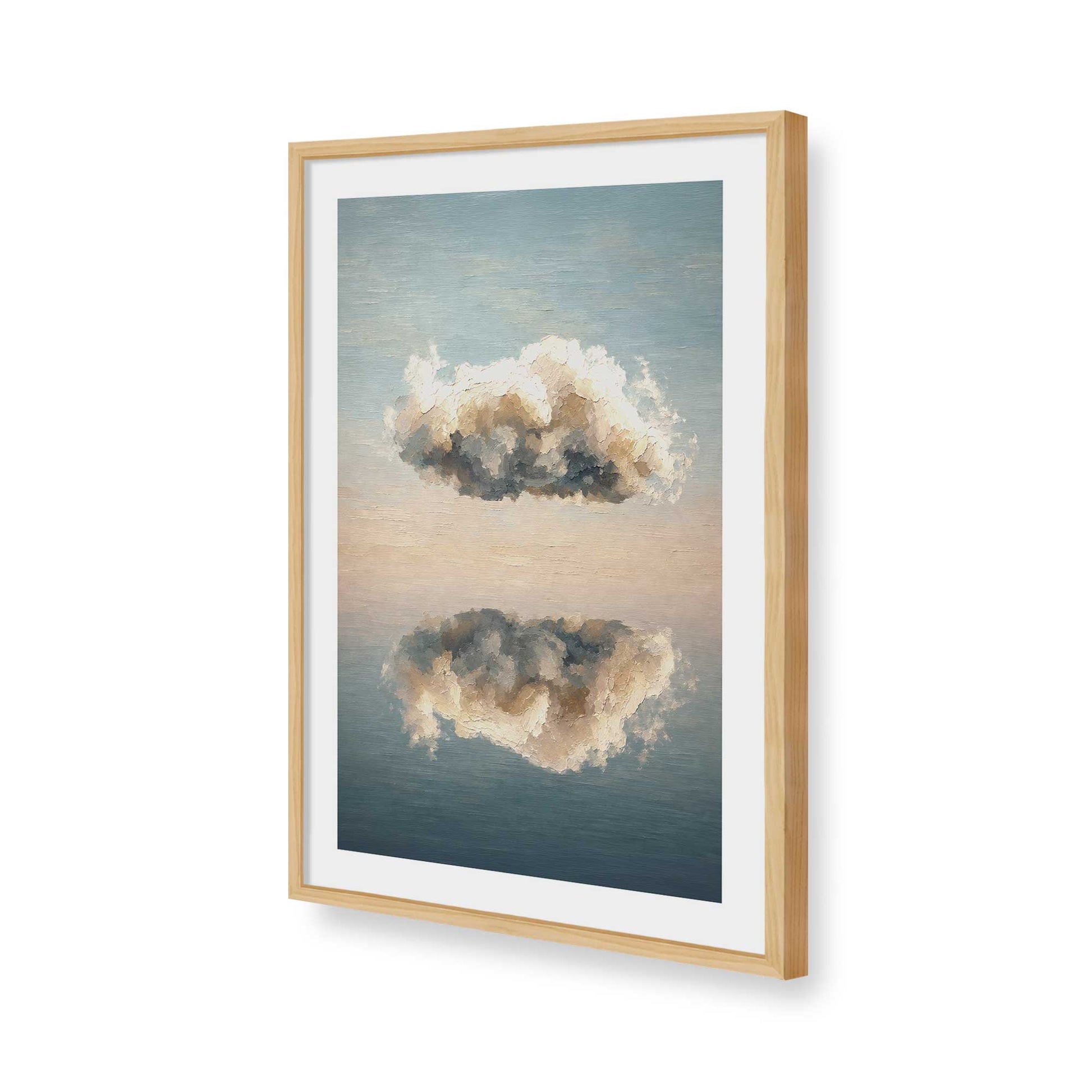 [Color:American Maple], Picture of art in a American Maple frame of the corner