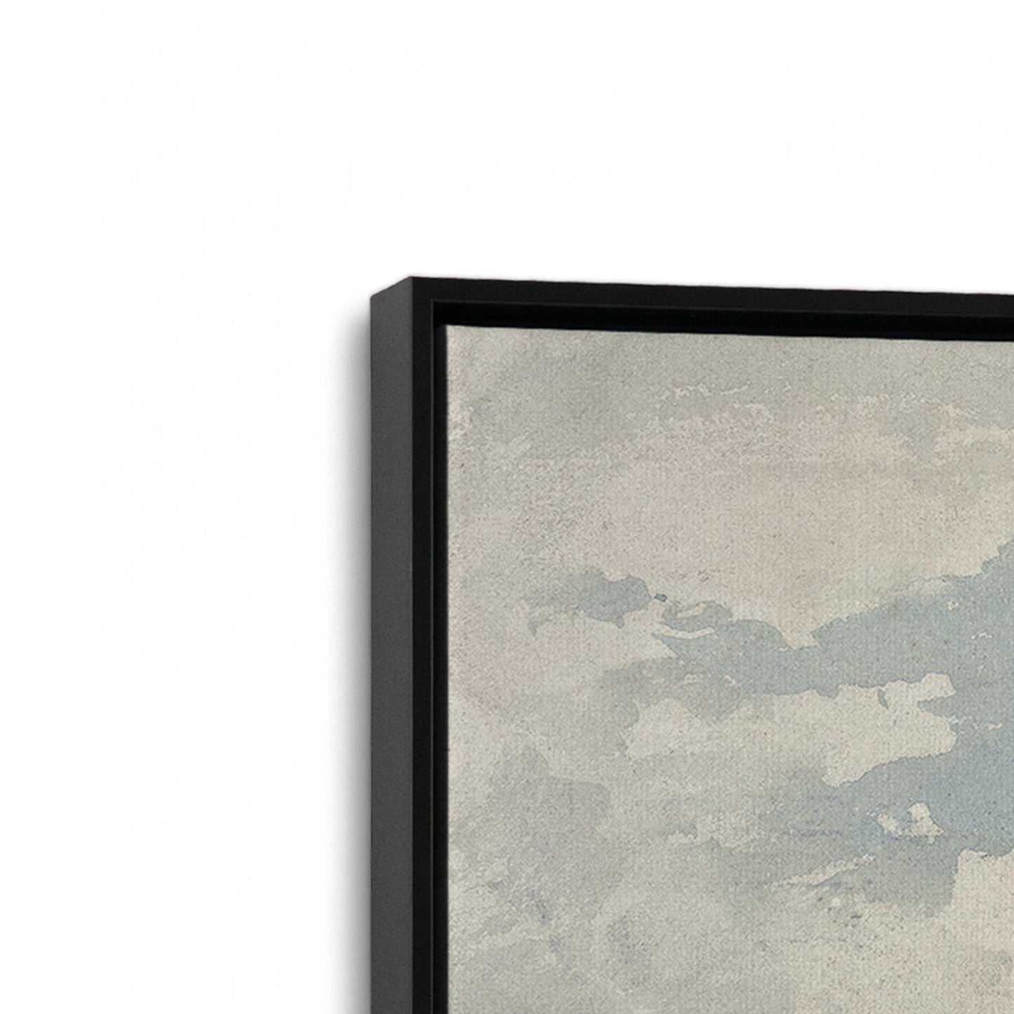[Color:Satin Black], Picture of art in a Satin Black frame at an angle