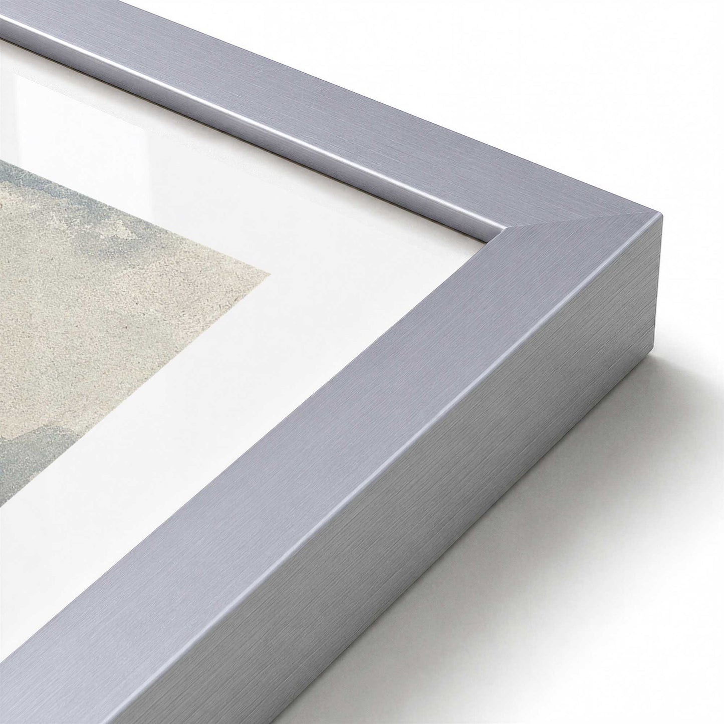 [Color:Polished Chrome], Picture of art in a Polished Chrome frame at an angle