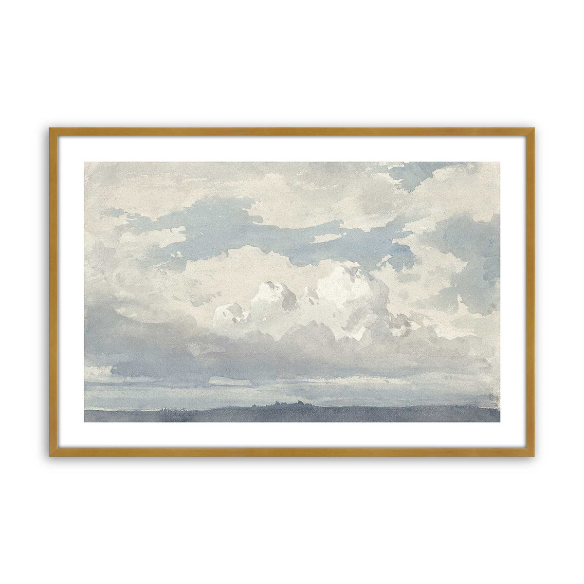 [Color:Polished Gold], Picture of art in a Polished Chrome frame