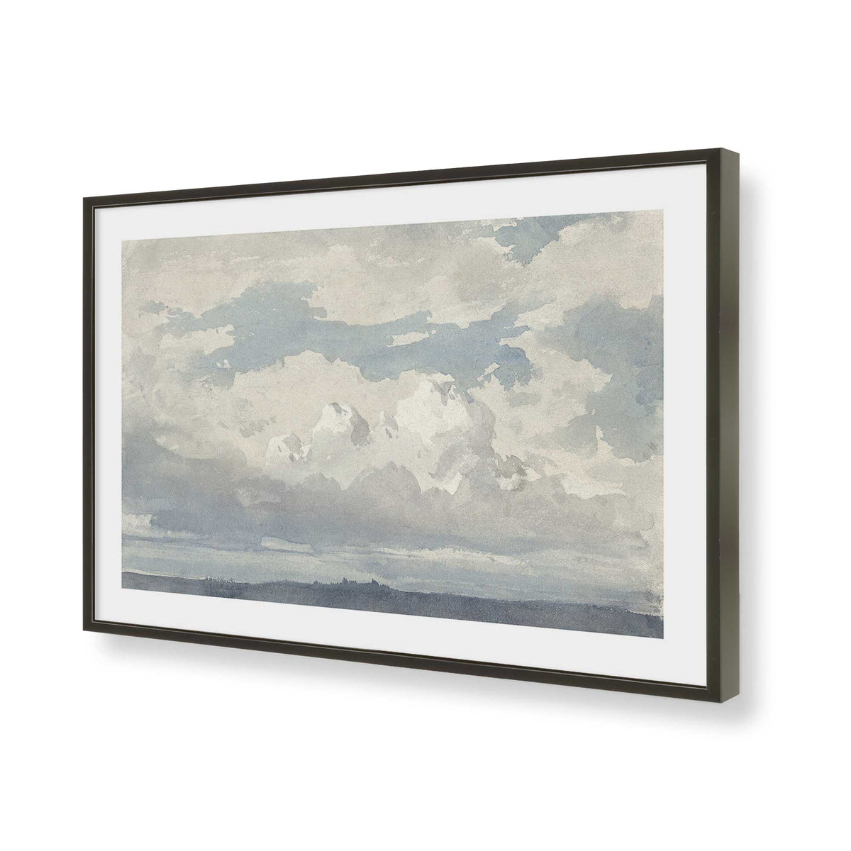 [Color:Satin Black], Picture of art in a Polished Chrome frame of the corner