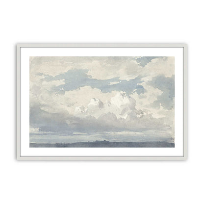 [Color:Opaque White], Picture of art in a Polished Chrome frame