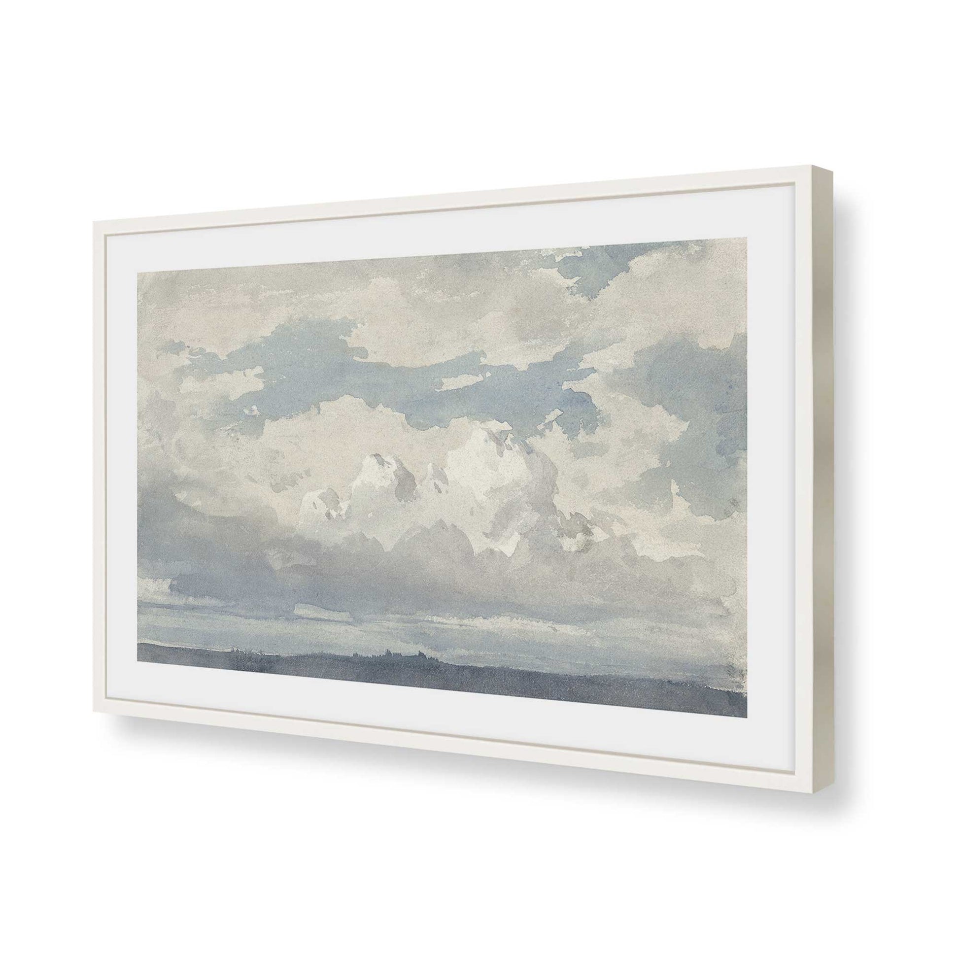 [Color:Opaque White], Picture of art in a Polished Chrome frame of the corner