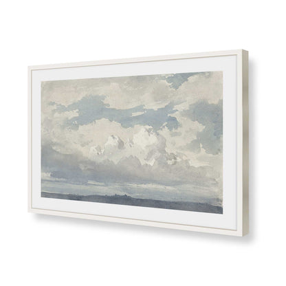 [Color:Opaque White], Picture of art in a Polished Chrome frame of the corner