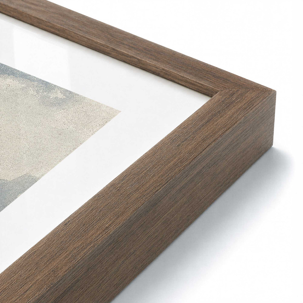 [Color:Walnut], Picture of art in a Polished Chrome frame at an angle