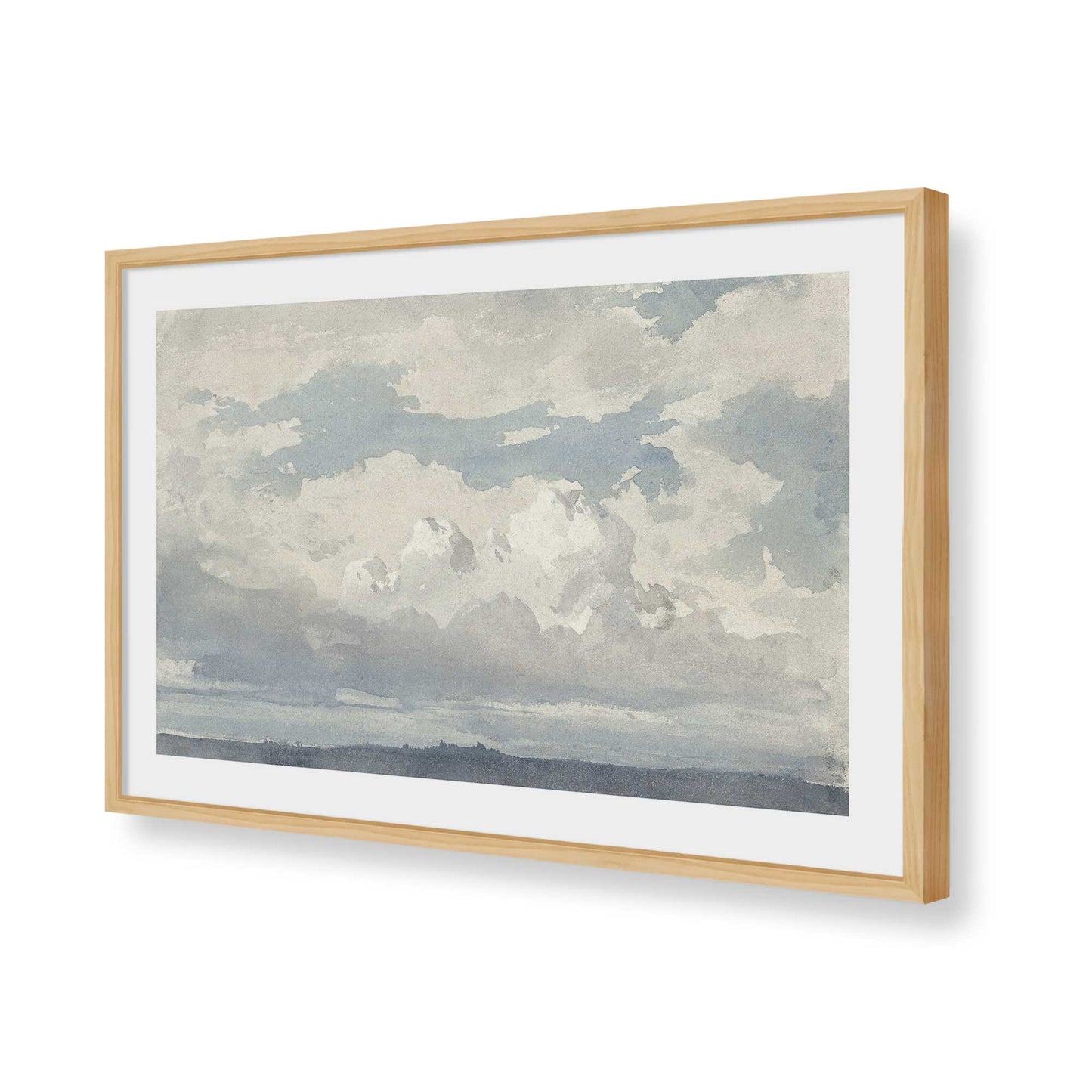 [Color:American Maple], Picture of art in a Polished Chrome frame of the corner