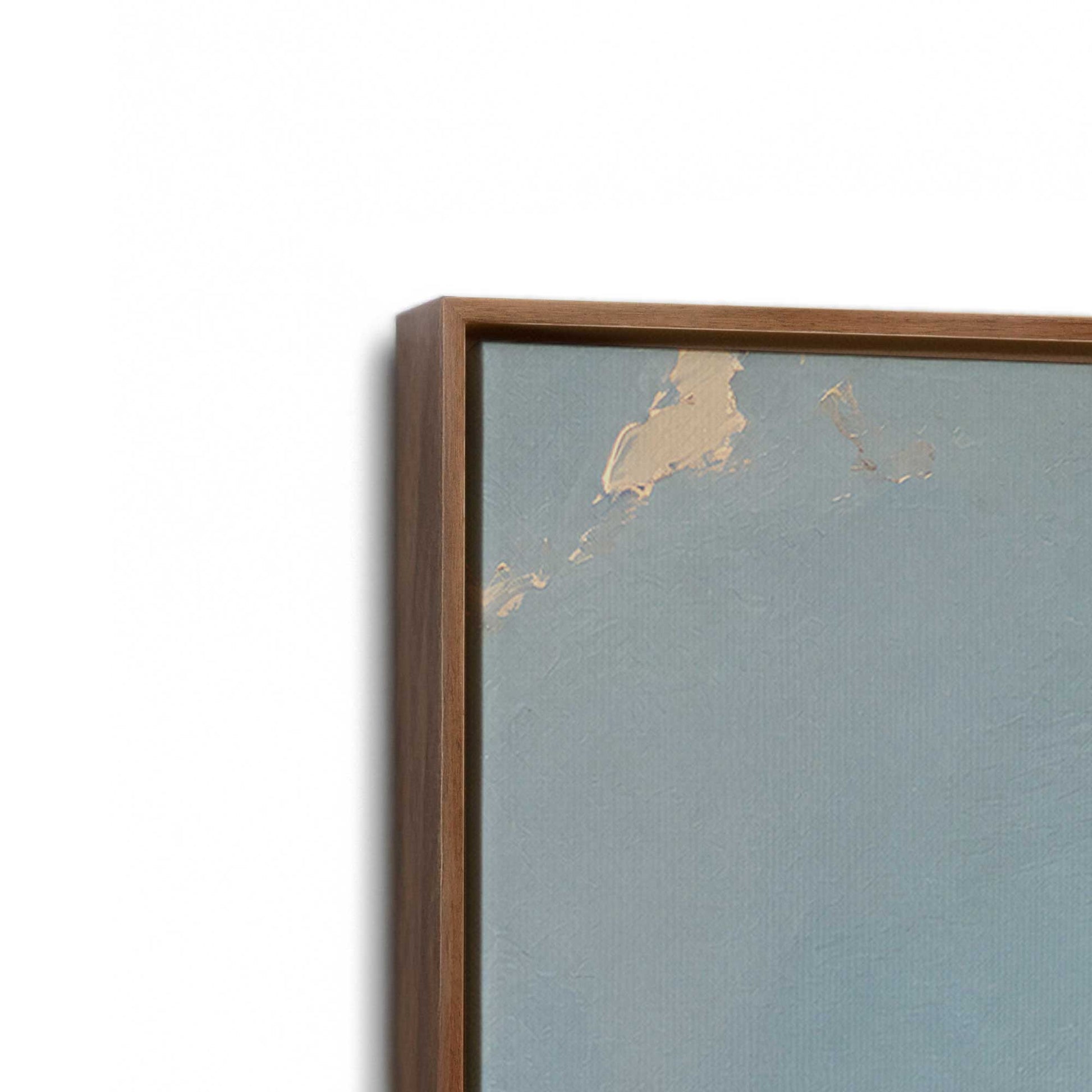 [Color:Walnut], Picture of art in a Walnut frame at an angle