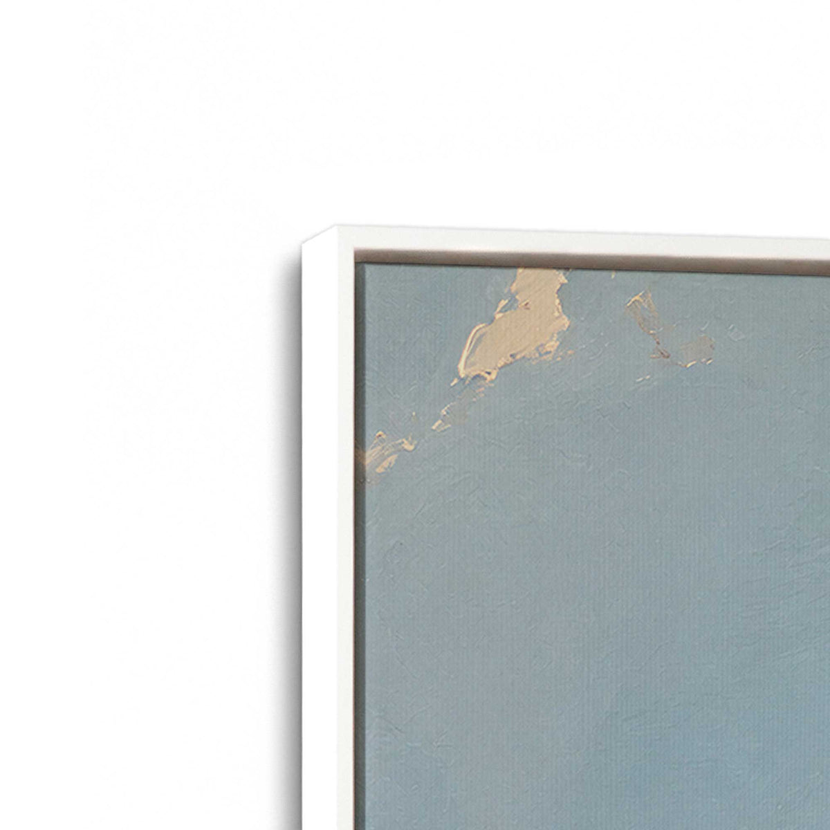 [Color:Opaque White], Picture of art in a White frame at an angle