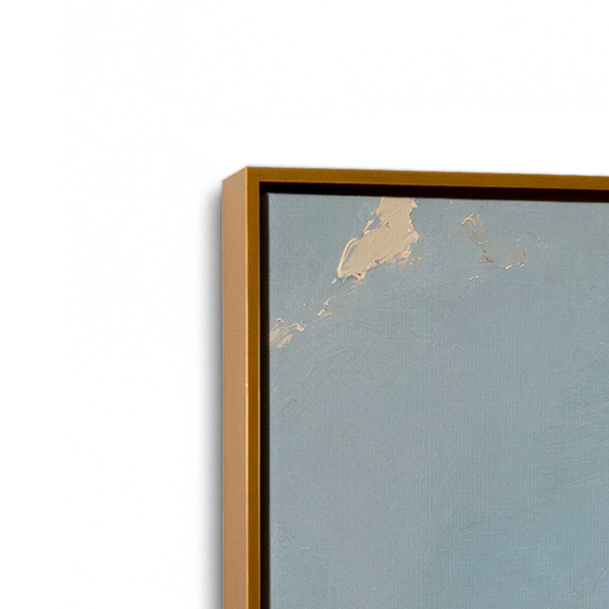 [Color:Polished Gold], Picture of art in a Polished Gold frame at an angle