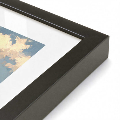 [Color:Satin Black], Picture of art in a Satin Black frame at an angle
