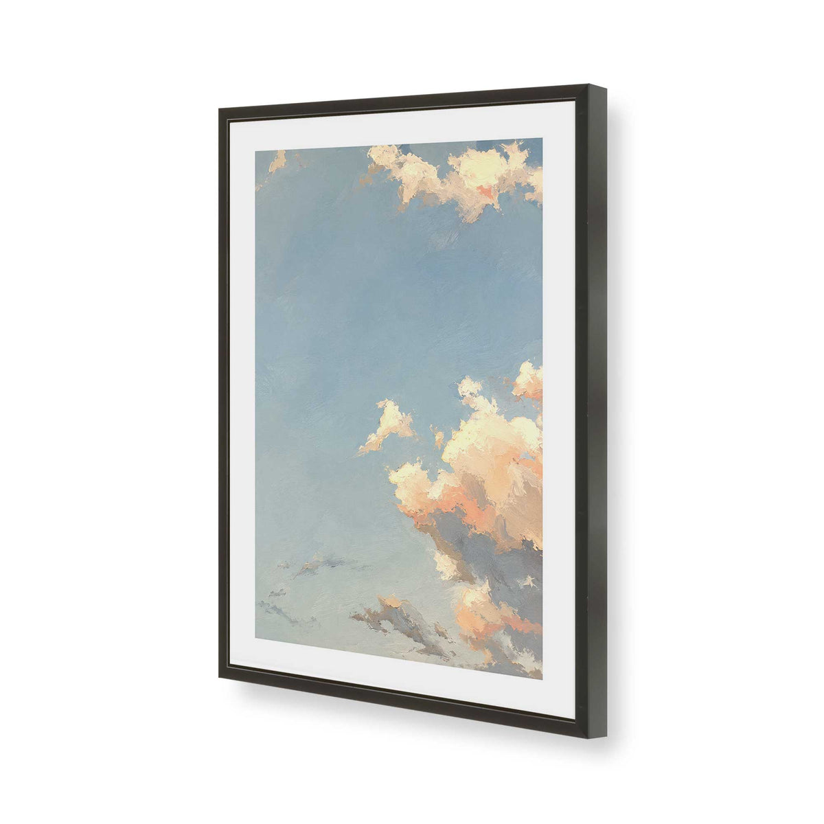 [Color:Satin Black], Picture of art in a Satin Black frame of the corner