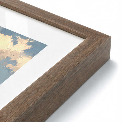 [Color:Walnut], Picture of art in a Walnut frame at an angle