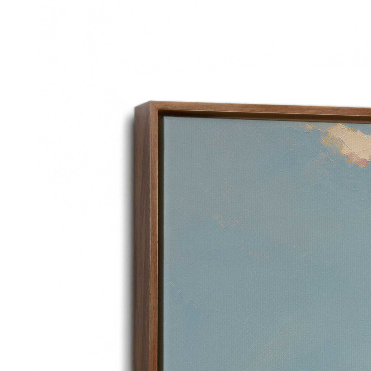 [Color:Walnut], Picture of art in a Walnut frame at an angle